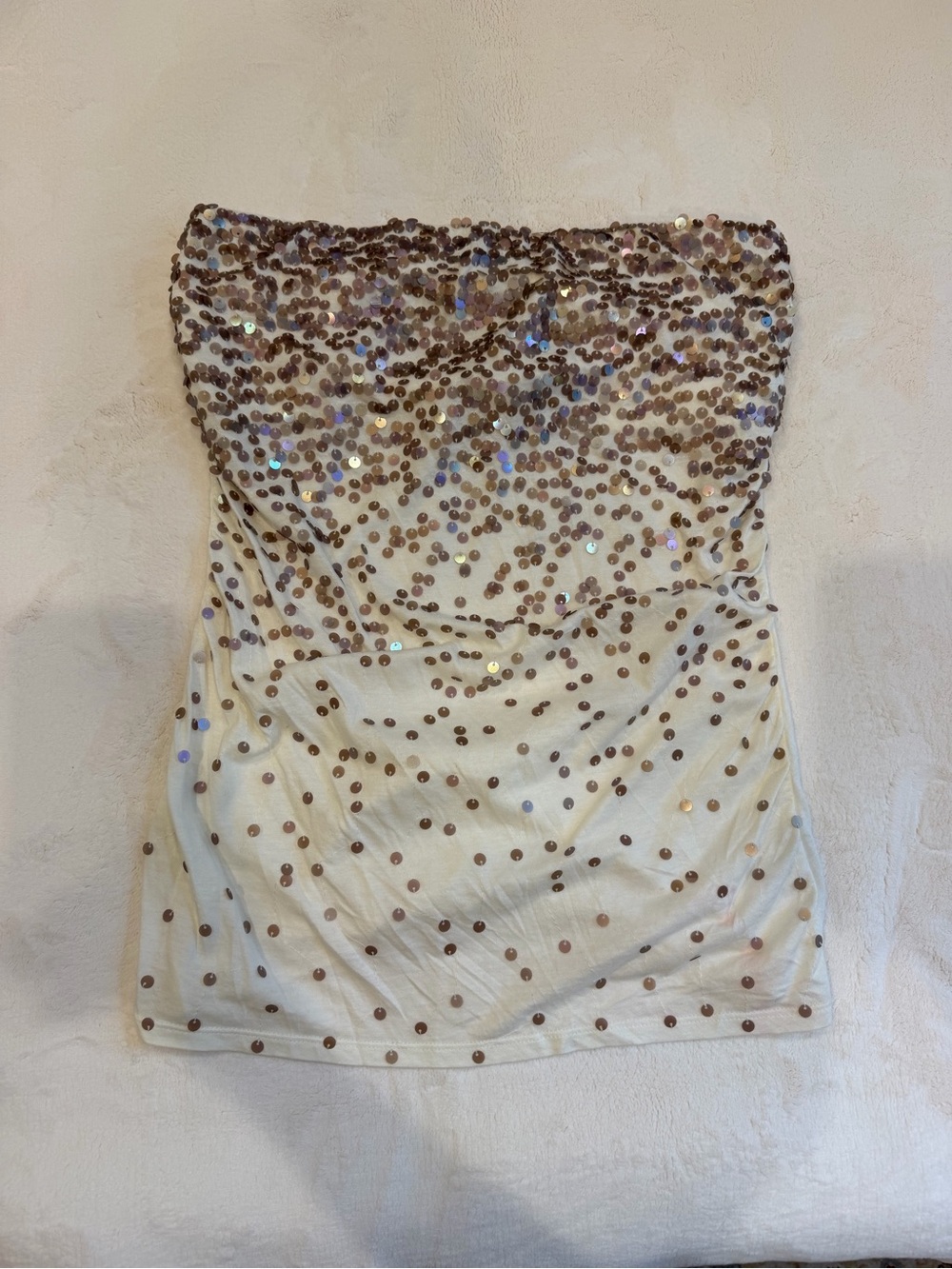 Vintage Express Sequin Embellished Tube Top